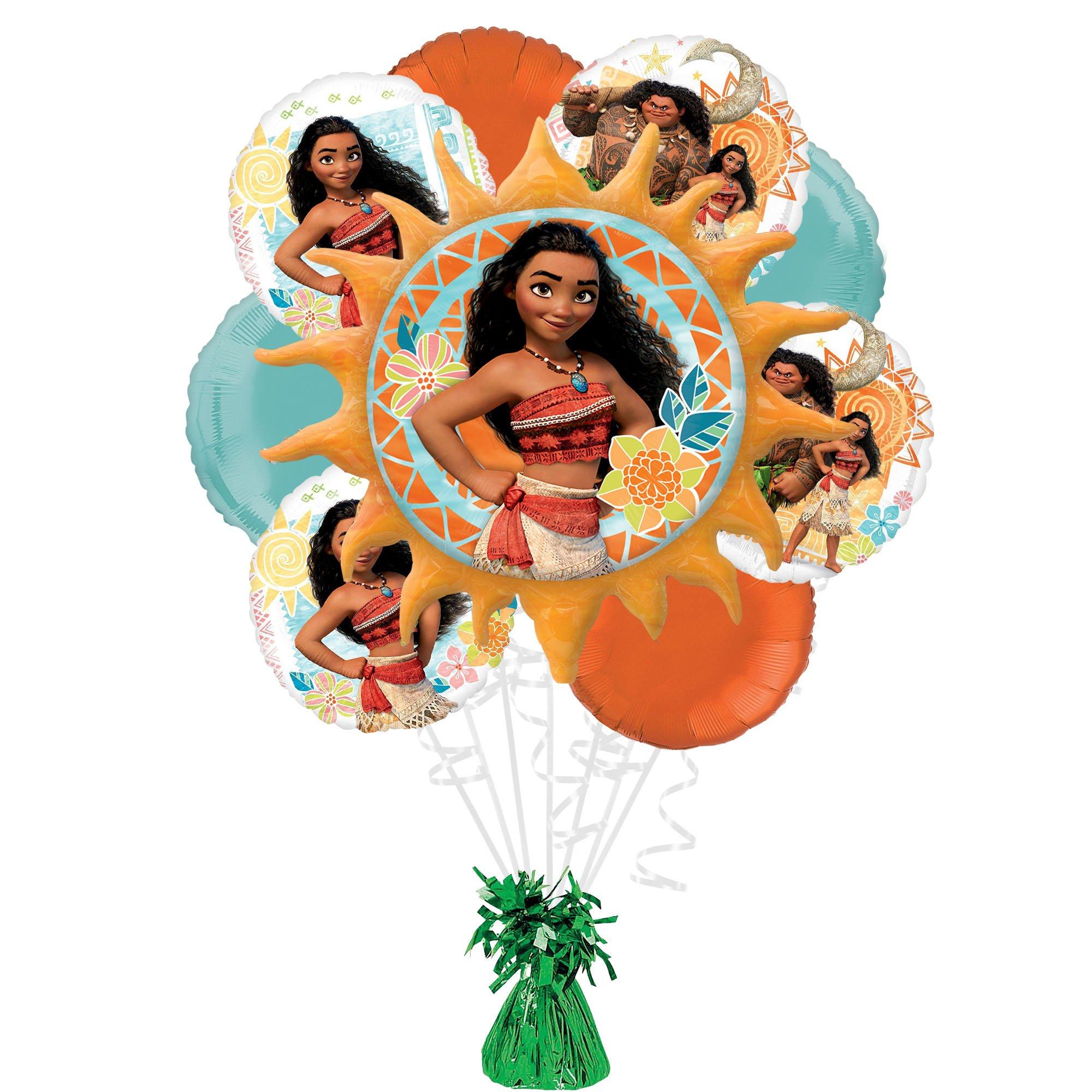 Moana Foil Balloon Bouquet with Balloon Weight